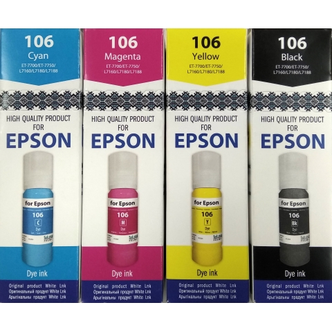 Чернила Epson 106 аналог L7160/ L7180/ ET-7700/ ET-7750 Black