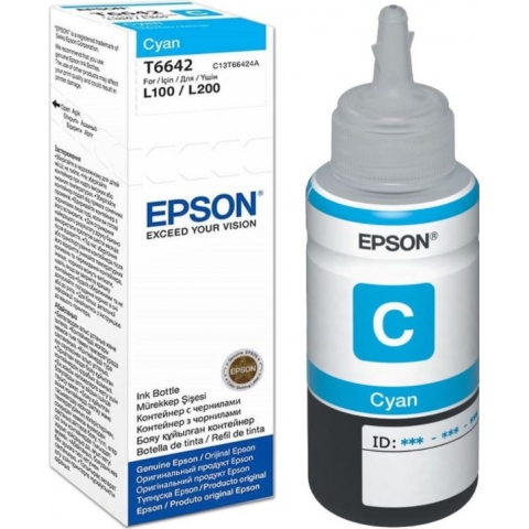 Контейнер с чернилами Epson T66424A (L100/ L210) Cyan