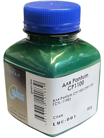 Тонер Pantum CP1100/ CM1100 (CTL-1100) 80г Cyan IMEX Green Line